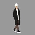 K-pop street fashion vector illustration. Royalty Free Stock Photo